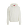 SWEAT À CAPUCHE BLANC CASSÉ AVEC UN LOGO CONTRASTANT SUR LA POITRINE DAPO HUGO