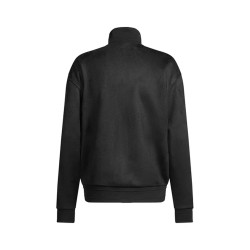 SWEAT ZIPPÉ NOIR ASPECT SUÉDÉ AVEC LOGO TON SUR TON BOSS SUTTON SUEDE