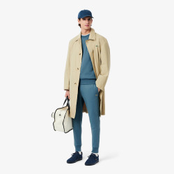 PANTALON DE SURVÊTEMENT HOMME LACOSTE EN MOLLETON DE COTON BIOLOGIQUE BLEU