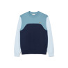 SWEATSHIRT LACOSTE EN MOLLETON DE COTON COLOR-BLOCK BLEU MARINE ET BLEU