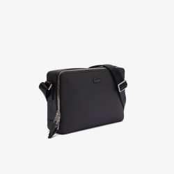 SAC BANDOULIÈRE NOIRE CHANTACO AVEC POCHE TABLETTE LACOSTE