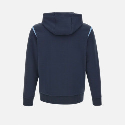 SWEAT À CAPUCHE ZIPPÉ BLEU MARINE AVEC LOGO BOSS SAGGY TAPE