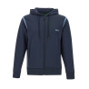SWEAT À CAPUCHE ZIPPÉ BLEU MARINE AVEC LOGO BOSS SAGGY TAPE