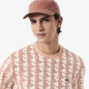 T-Shirt Lacoste en coton Monogramme Beige et Marron Chez DM'Sports Lyon