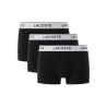 LOT DE 3 BOXERS LACOSTE COURTS NOIRS COTON STRETCH