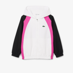 Survêtement Enfant Lacoste Tennis taffetas diamanté léger Noir et Rose