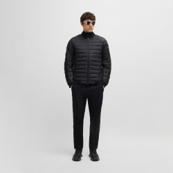 Veste Boss déperlante Noire avec poche logotée sur une manche J_ORDOS