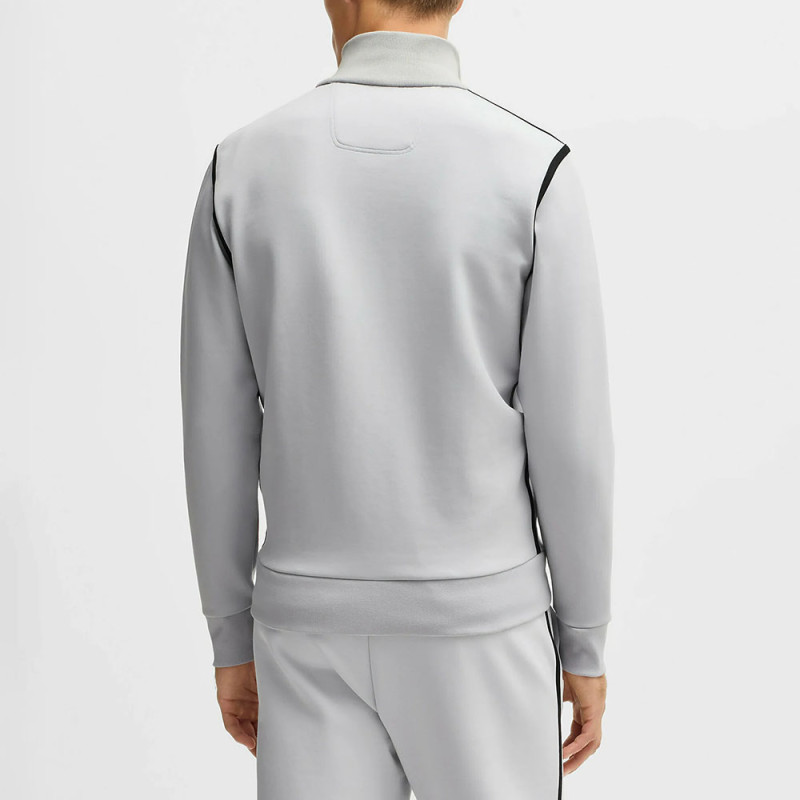 Sweat Zippé BOSS Skaz Tape – Gris Clair – Homme