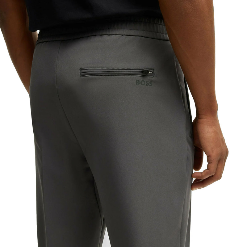Pantalon BOSS T_Flex – Tissu Stretch Déperlant & Séchage Rapide – Gris Foncé – Homme