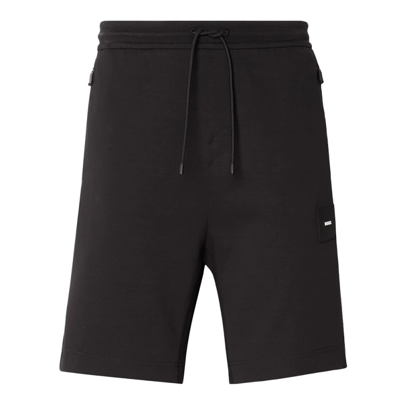 Short BOSS Headlo Rib – Tissu Stretch & Finitions Sportives – Noir – Homme