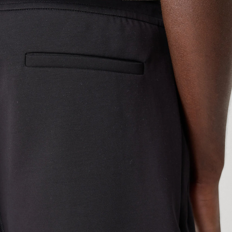 Zoom Poche - Short BOSS Headlo Rib – Tissu Stretch & Finitions Sportives – Noir – Homme