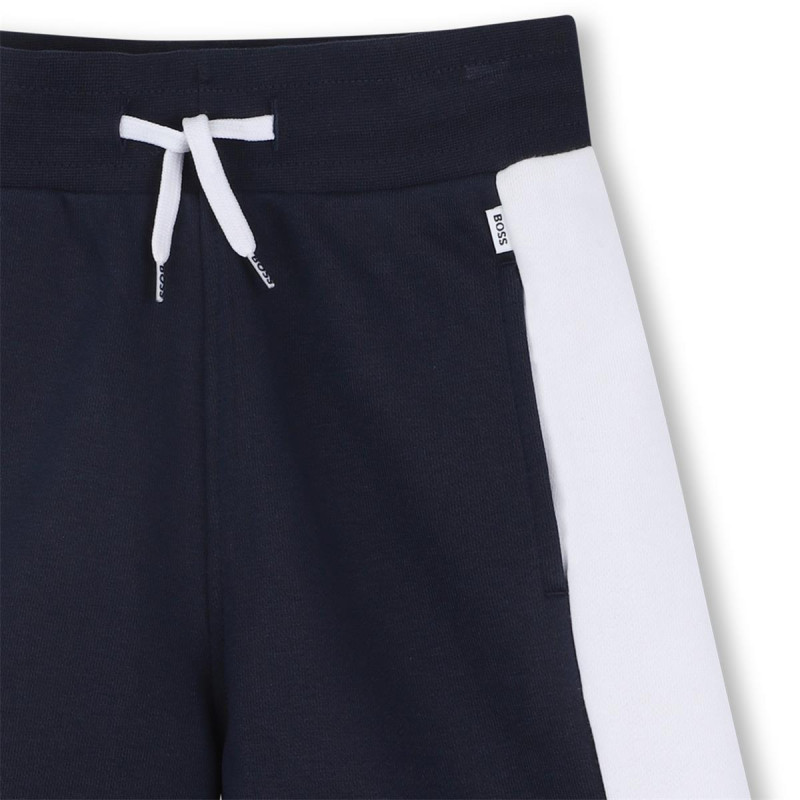 Bermuda de jogging tricolore Boss Enfant Bleu Marine