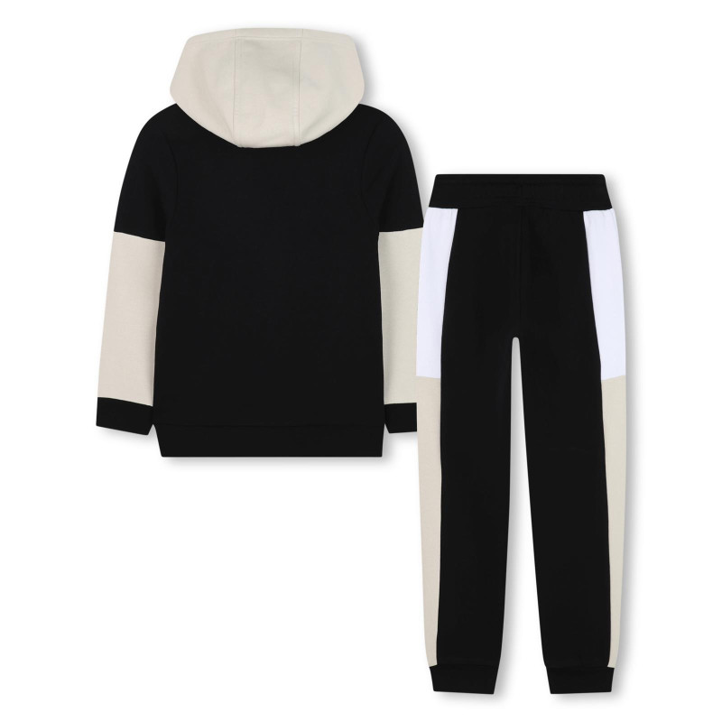 Dos Ensemble Jogging Enfant BOSS – Cardigan à Capuche & Pantalon – Noir