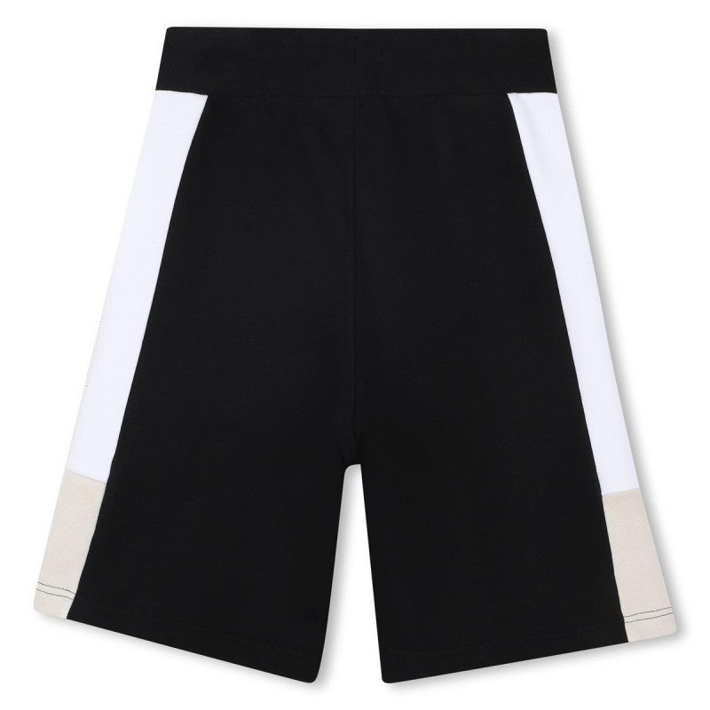 Bermuda de jogging tricolore Boss Enfant Noir