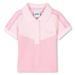 Ensemble Boss bébé polo et short Rose