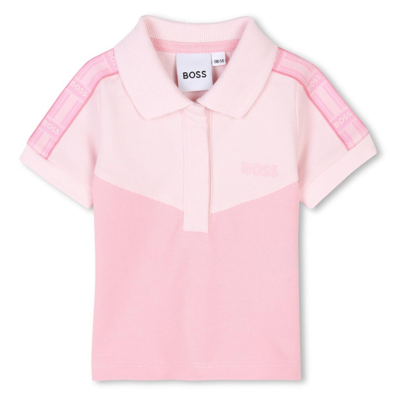 Ensemble Boss bébé polo et short Rose