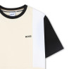T-shirt Enfant BOSS – 100 % Coton & Blocs de Couleurs – Beige
