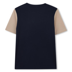 T-shirt Enfant BOSS – 100 % Coton & Blocs de Couleurs – Bleu