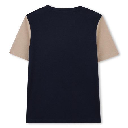 T-shirt Enfant BOSS – 100 % Coton & Blocs de Couleurs – Bleu