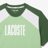 T-shirt Homme Lacoste Sport Colour-Block Vert et Blanc – Confort & Style Moderne | DM'Sports