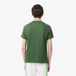 T-shirt Homme Lacoste Sport Colour-Block Vert et Blanc – Confort & Style Moderne | DM'Sports