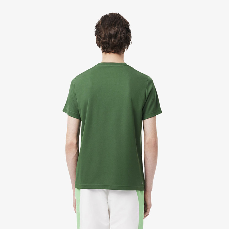 T-shirt Homme Lacoste Sport Colour-Block Vert et Blanc – Confort & Style Moderne | DM'Sports