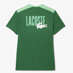 T-shirt Homme Lacoste Sport Colour-Block Vert et Blanc – Confort & Performance | DM'Sports