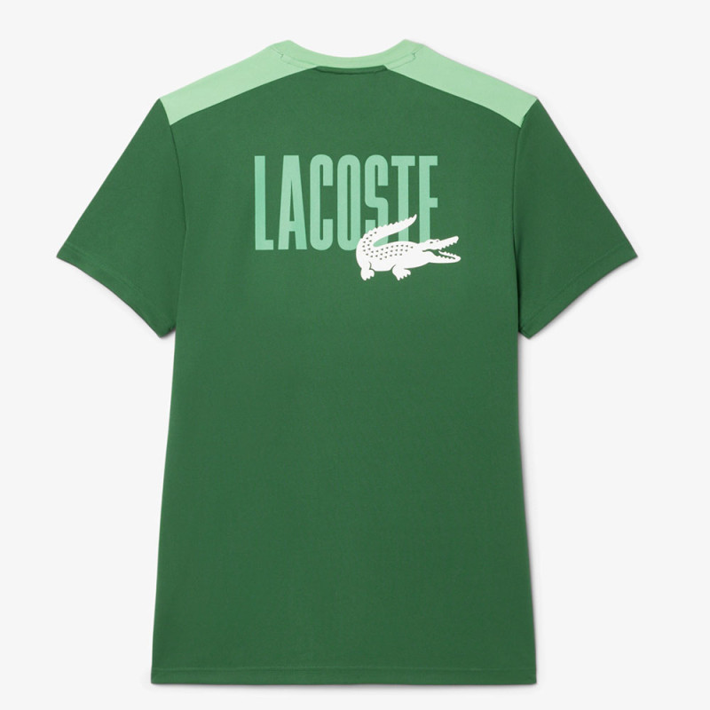 T-shirt Homme Lacoste Sport Colour-Block Vert et Blanc – Confort & Performance | DM'Sports