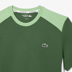 T-shirt Homme Lacoste Sport Colour-Block Vert et Blanc – Confort & Performance | DM'Sports