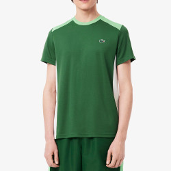T-shirt Homme Lacoste Sport Colour-Block Vert et Blanc – Confort & Performance | DM'Sports