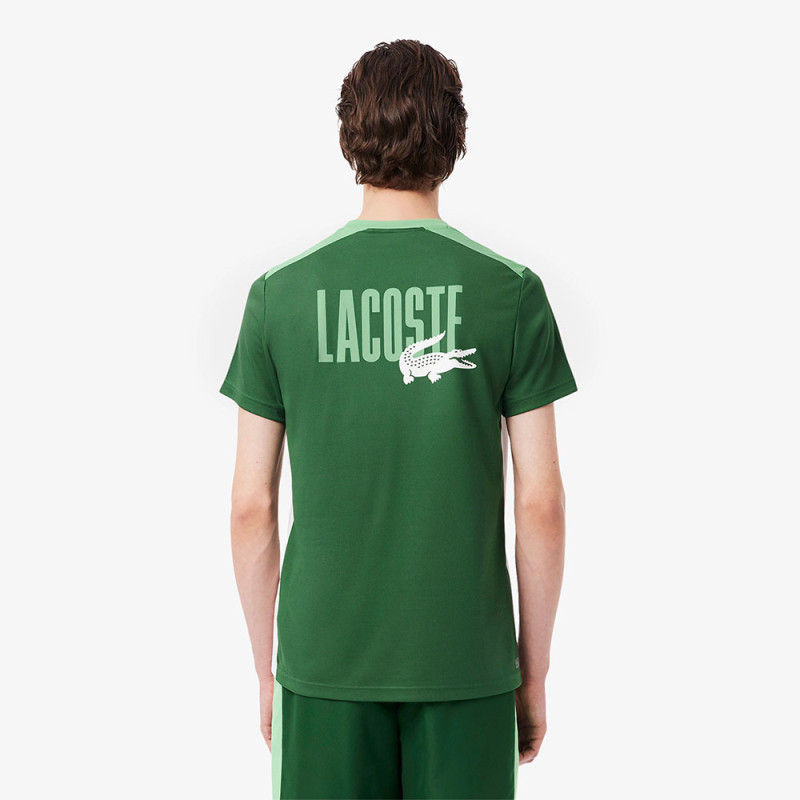 T-shirt Homme Lacoste Sport Colour-Block Vert et Blanc – Confort & Performance | DM'Sports