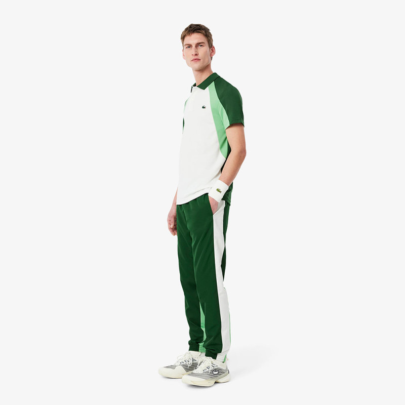 Pantalon de Survêtement Homme Lacoste Sport Colour-Block – Vert et Blanc – Confort & Performance