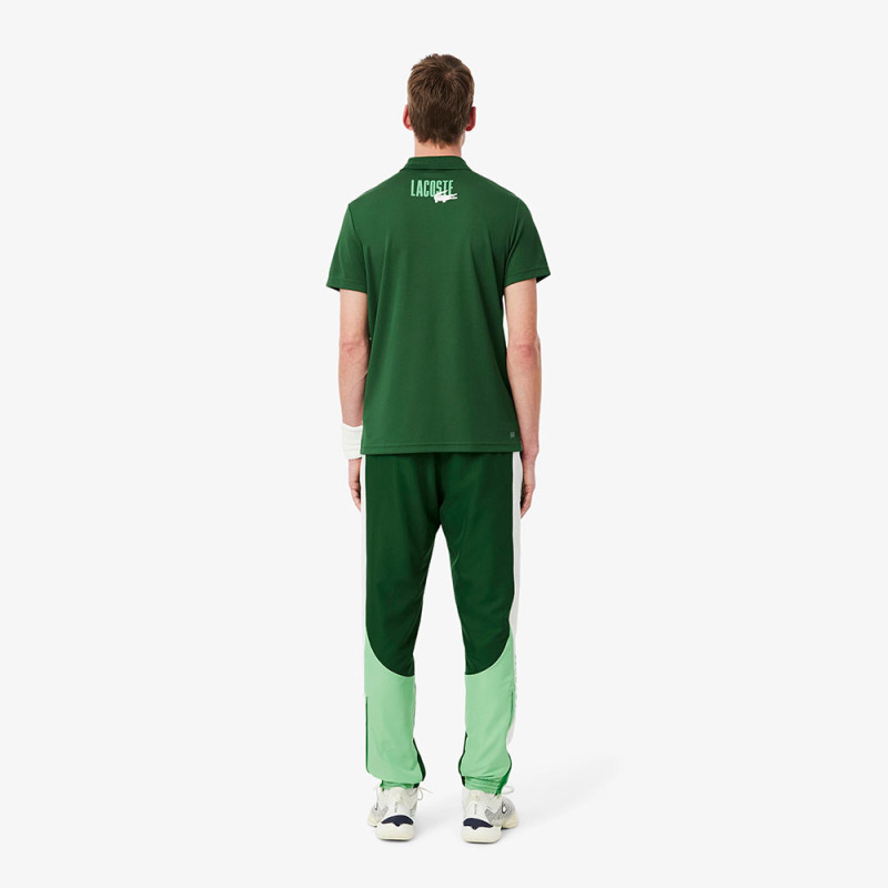 Pantalon de Survêtement Homme Lacoste Sport Colour-Block – Vert et Blanc – Confort & Performance