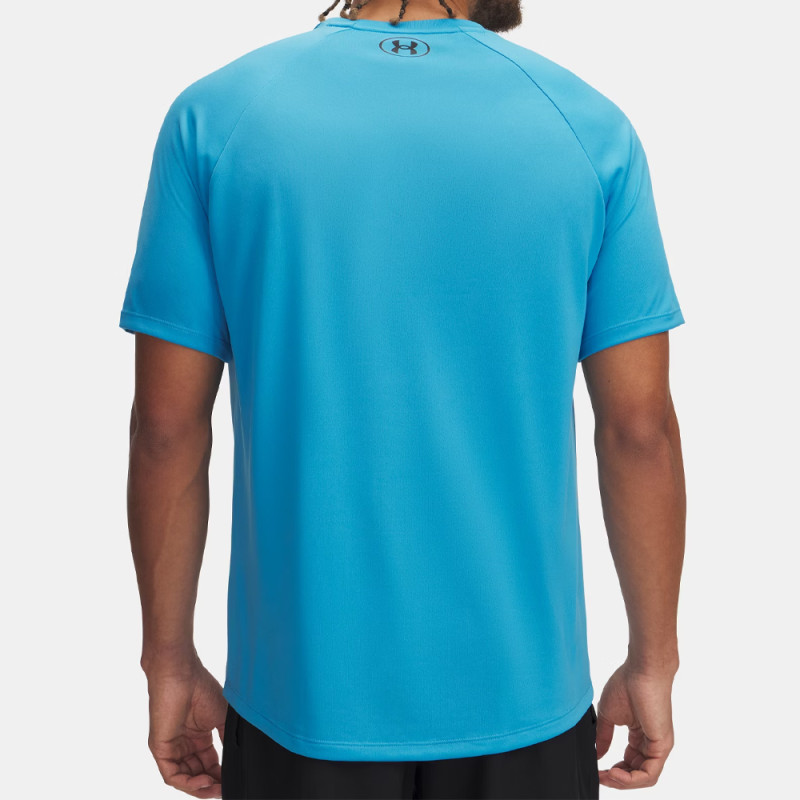 T-shirt Bleu Manches Courtes Under Armour Tech™ Print Fill – Performance & Confort | DM'Sports