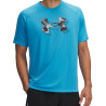 T-shirt Bleu à Manches Courtes avec Logo Under Armour Tech™ Print Fill – Performance et Confort