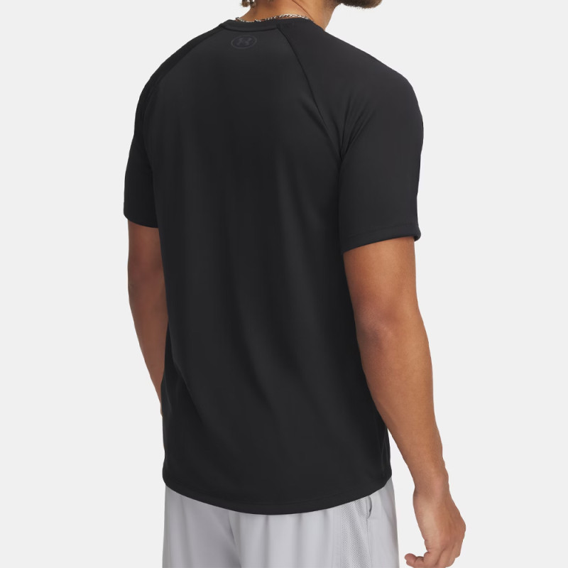 T-shirt Noir à Manches Courtes avec Logo Under Armour Tech™ Print Fill – Performance et Confort