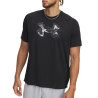 T-shirt Noir à Manches Courtes avec Logo Under Armour Tech™ Print Fill – Performance et Confort
