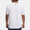 T-shirt Blanc à Manches Courtes avec Logo Superposé Under Armour – Confort et Style Quotidien