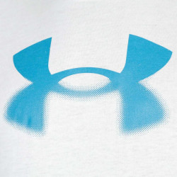 T-shirt Blanc à Manches Courtes avec Détails Réfléchissants et Grand Logo Under Armour – Visibilité et Confort