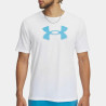 T-shirt Blanc à Manches Courtes avec Détails Réfléchissants et Grand Logo Under Armour – Visibilité et Confort