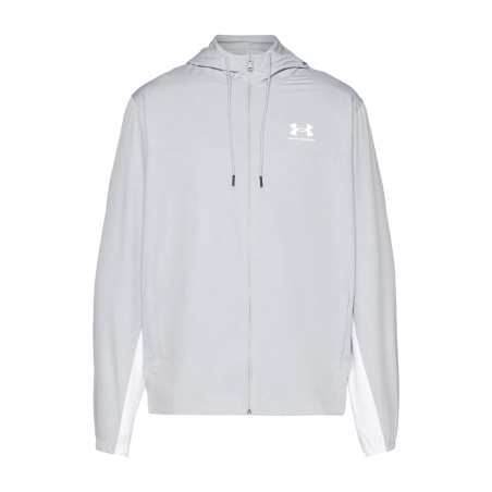 Veste Coupe-Vent Grise Under Armour Rival Woven pour Homme – Protection Légère et Style Moderne