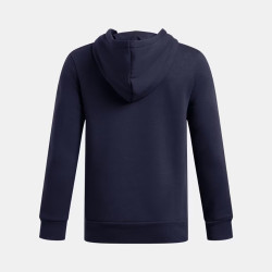 Sweat à capuche enfant Bleu Marine à bandes griffées Under Armour Icon Fleece – Confort et Style au Quotidien