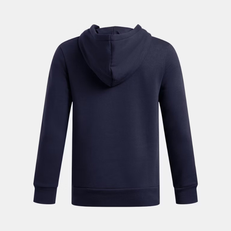 Sweat à capuche Bleu Marine à bandes griffées Under Armour Icon Fleece pour enfant – Confort et Style au Quotidien