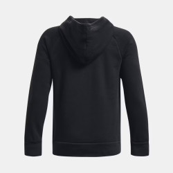 Sweat à capuche enfant Noir avec grand logo Under Armour Rival Fleece – Chaleur et Style Assurés