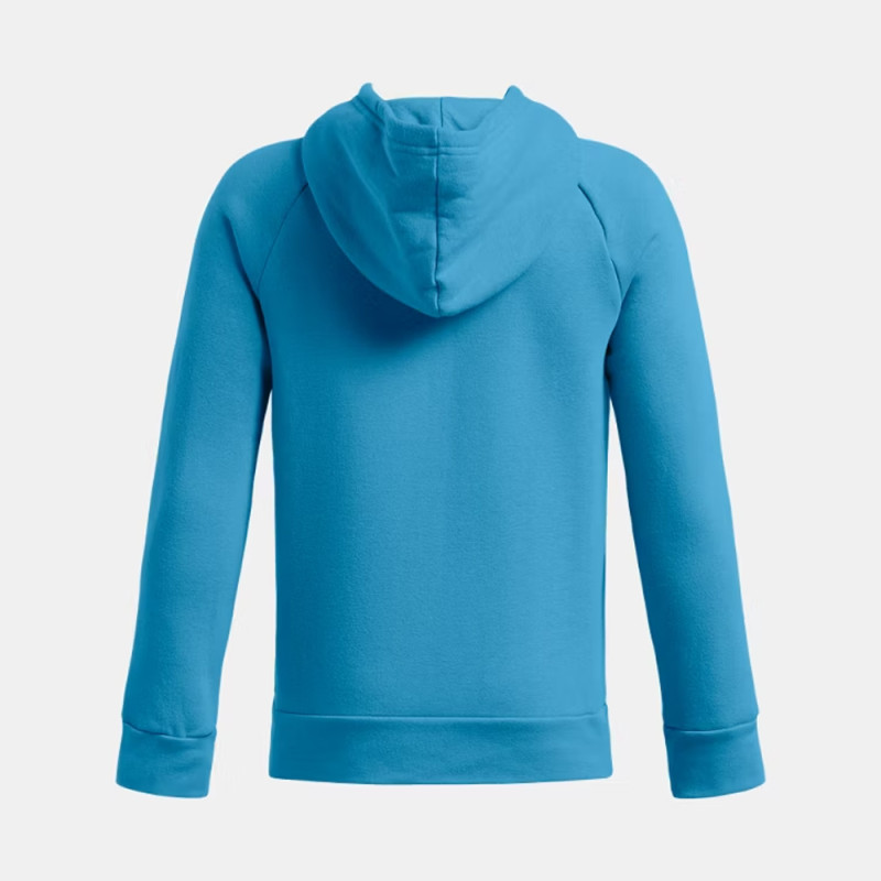 Sweat à capuche Bleu avec grand logo Under Armour Rival Fleece pour enfant – Chaleur et Style Assurés