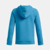 Sweat à capuche Bleu avec grand logo Under Armour Rival Fleece pour enfant – Chaleur et Style Assurés