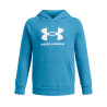 Sweat à capuche Bleu avec grand logo Under Armour Rival Fleece pour enfant – Chaleur et Style Assurés