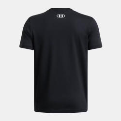 T-Shirt Noir enfant à manches courtes Under Armour Hoops Net – Confort & Style Sportif