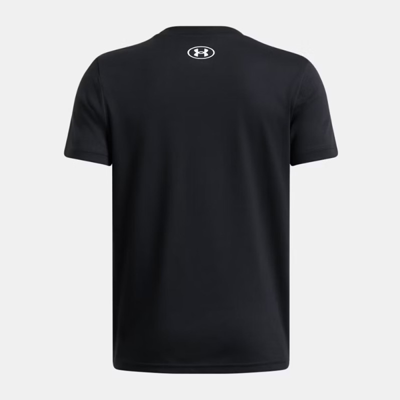 T-Shirt Noir à manches courtes Under Armour Hoops Net pour enfant – Confort & Style Sportif