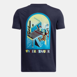 T-Shirt enfant Bleu Marine à manches courtes Under Armour Portal Logo – Confort & Style Sportif